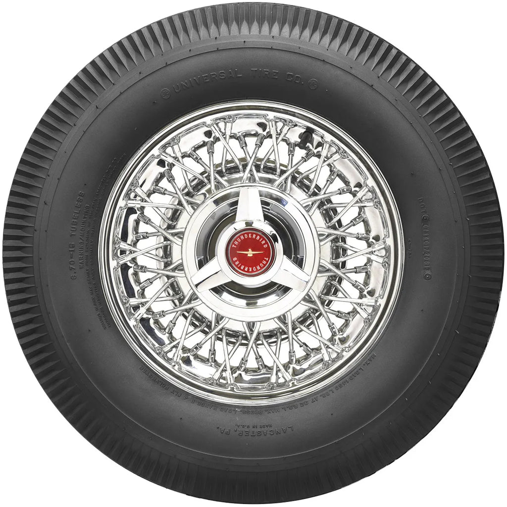 Universal Motorcycle Tire | Blackwall | 670-15