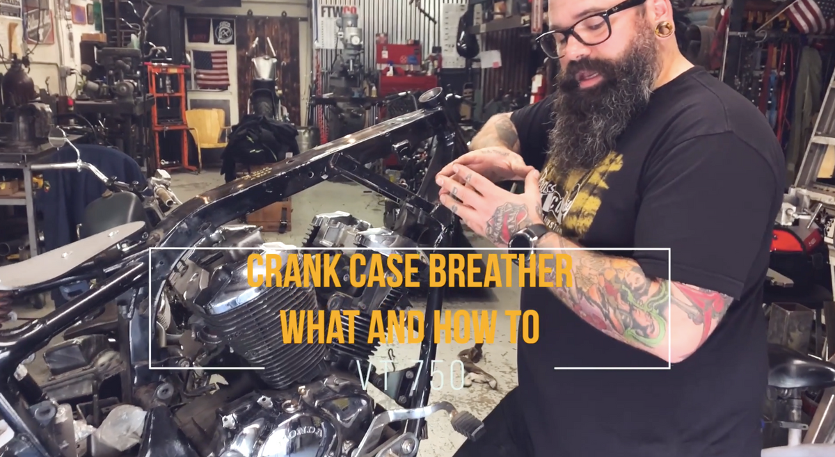 Crankcase breather on a Honda VT750