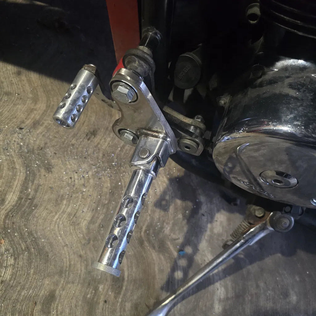 THE SILVER BOX - Complete Controls Kit - Grips, Pegs, Shifter, Throttle Assembly & Carb Shield