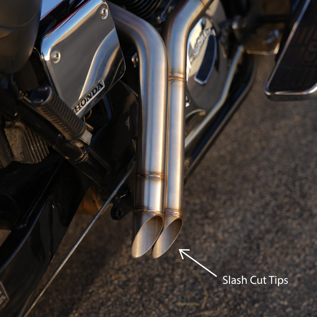 Backdraft Stainless Steel Exhaust - Honda VT750 Spirit, ACE, RS