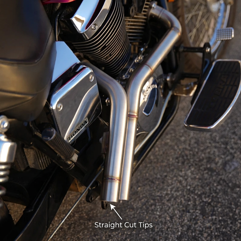 Backdraft Stainless Steel Exhaust - Honda VT750 Spirit, ACE, RS