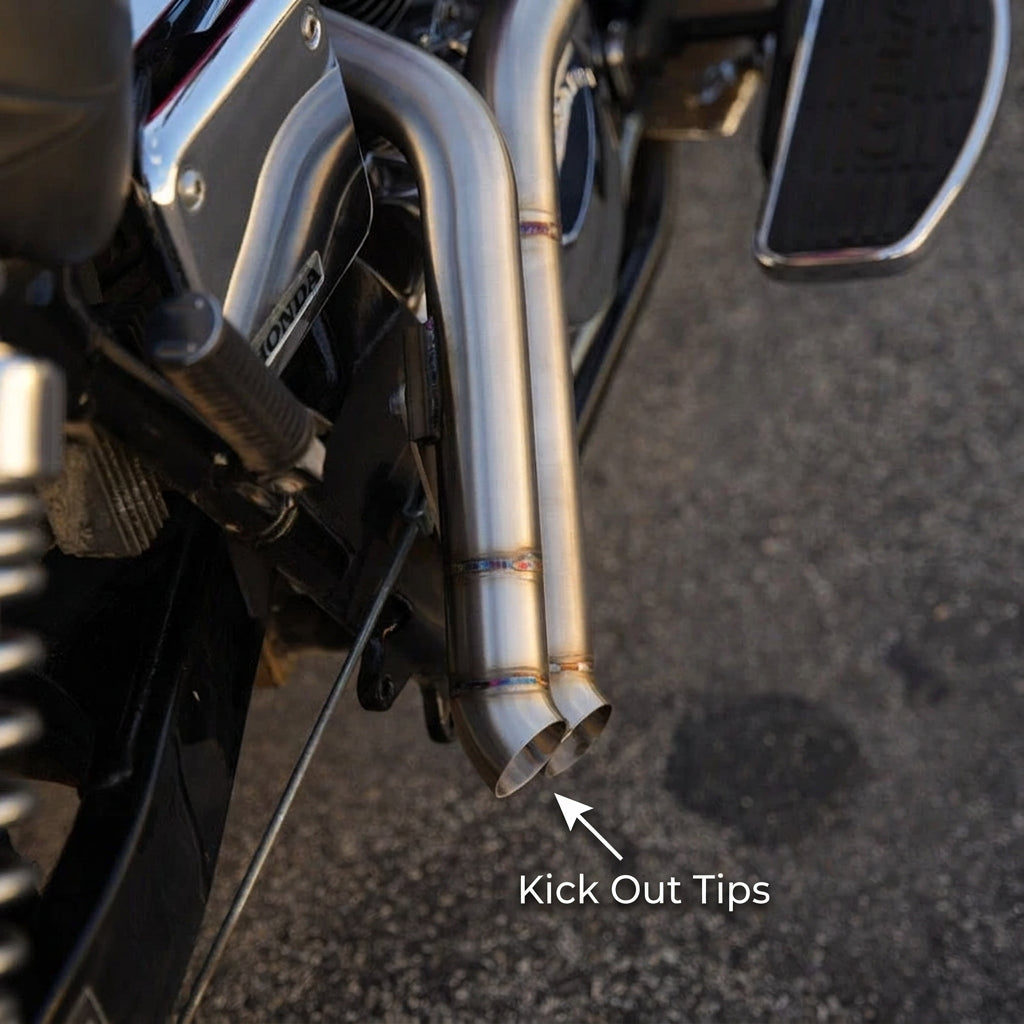 Backdraft Stainless Steel Exhaust - Honda VT750 Spirit, ACE, RS