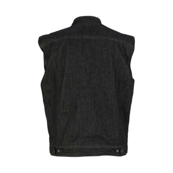 Black Denim Motorcycle Vest