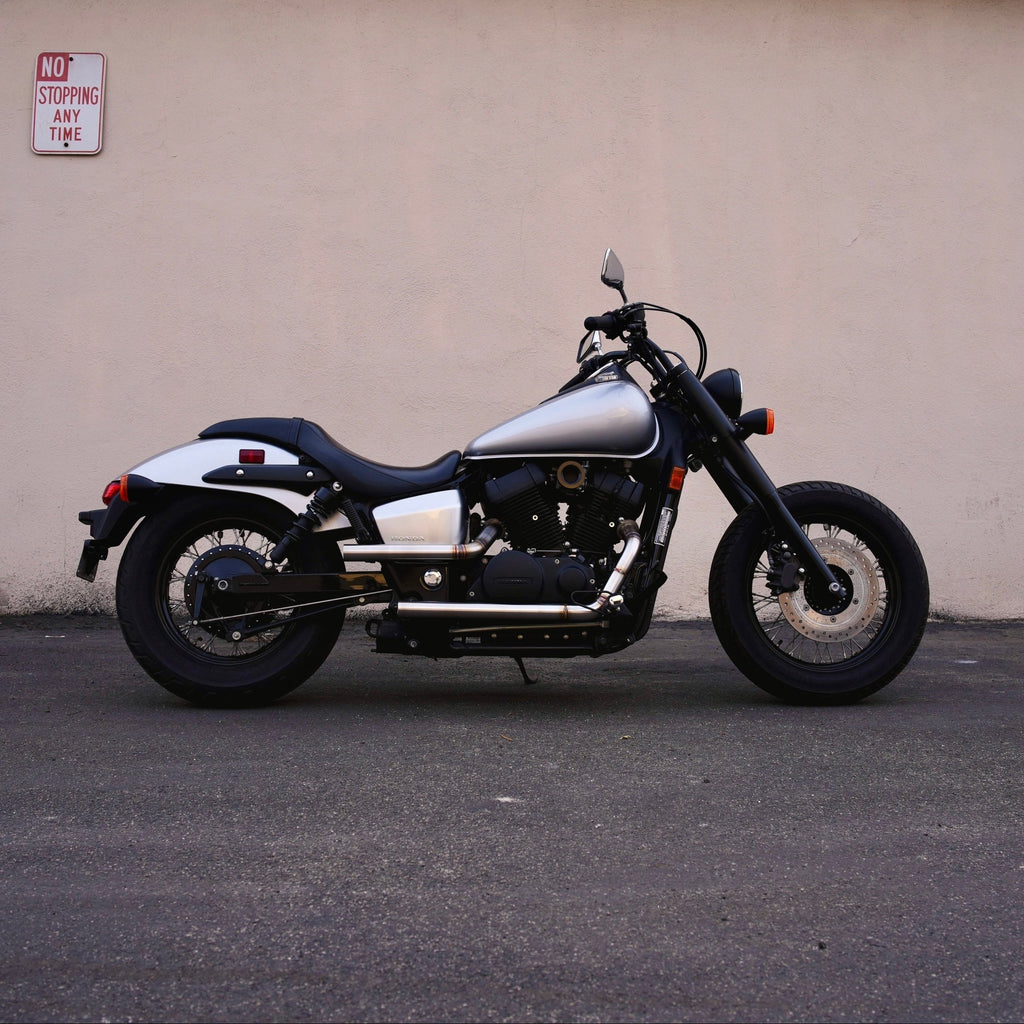 HI-LO Drag Stainless Steel Exhaust for Honda Shadow VT750 - 2004 & Newer Aero Phantom Spirit