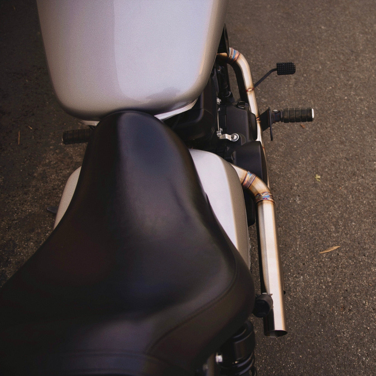 HI-LO Drag Stainless Steel Exhaust for Honda Shadow VT750 - 2004 & Newer Aero Phantom Spirit