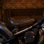 Libritor Mark I - Universal Solo Seat - Black Leather Padded - Diamond Stitch