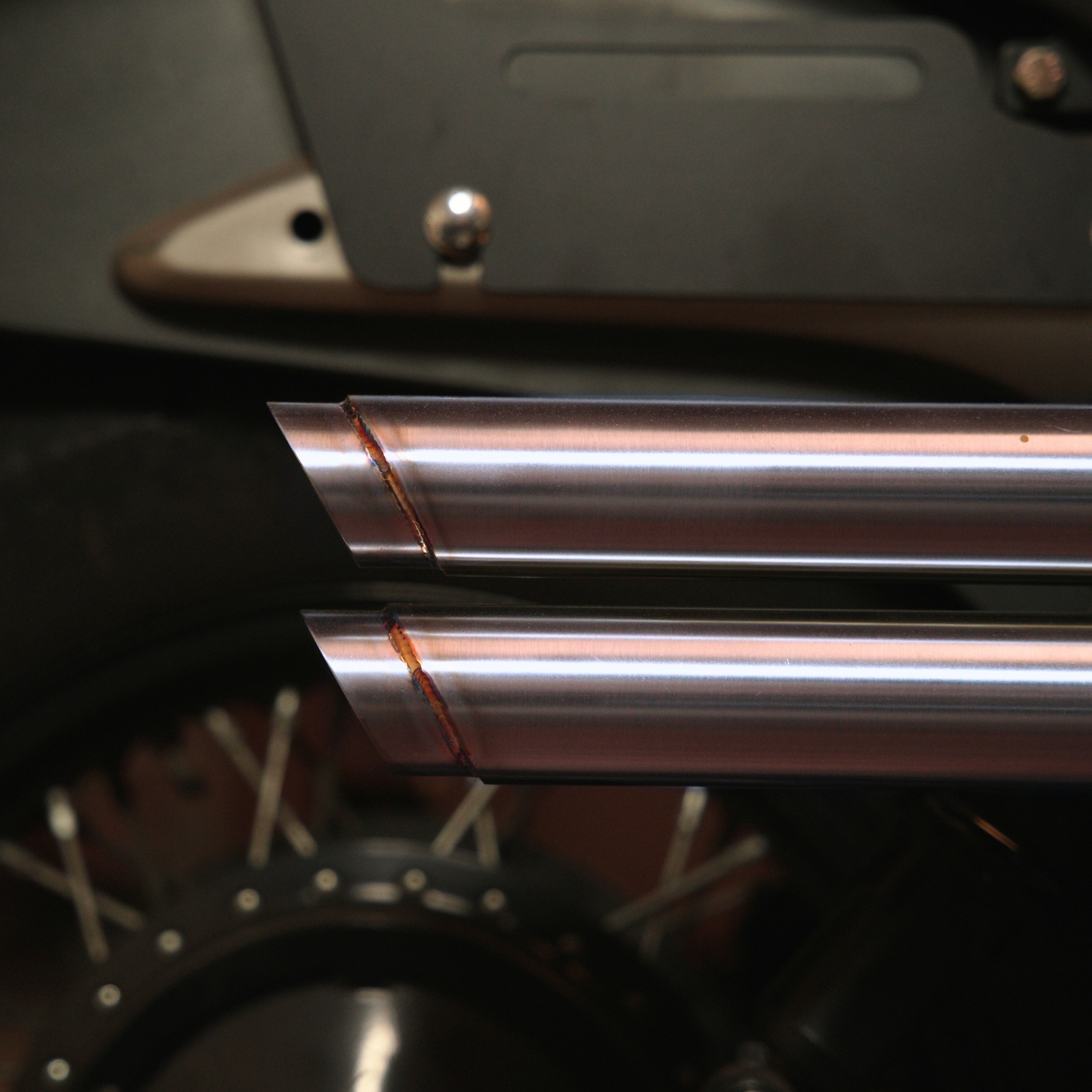 Lightning Rod Exhaust - Honda Shadow VT750 2004 & Newer Aero Phantom Spirit - Premium Stainless Series