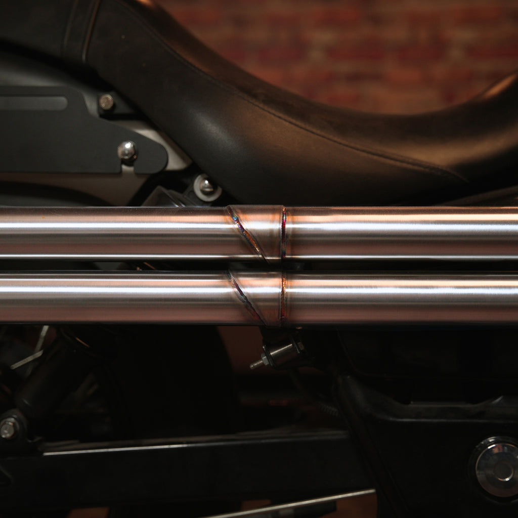 Lightning Rod Exhaust - Honda Shadow VT750 2004 & Newer Aero Phantom Spirit - Premium Stainless Series