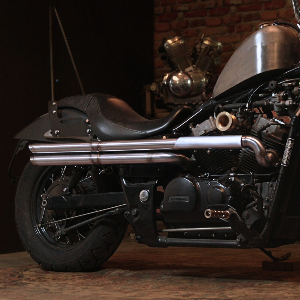 Lightning Rod Exhaust - Honda Shadow VT750 2004 & Newer Aero Phantom Spirit - Premium Stainless Series