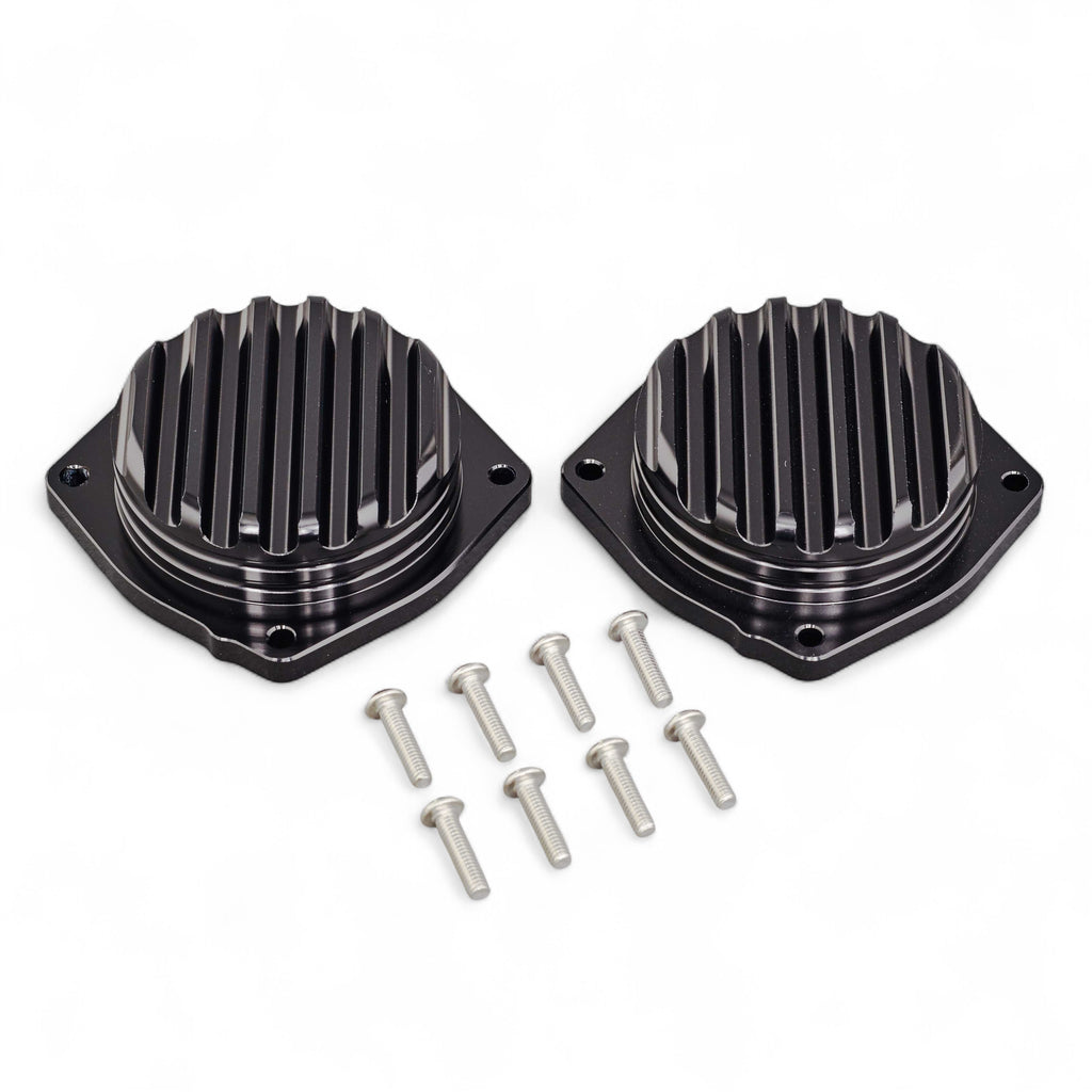 Finned Slide Covers for Honda Shadow VT600 and VT750