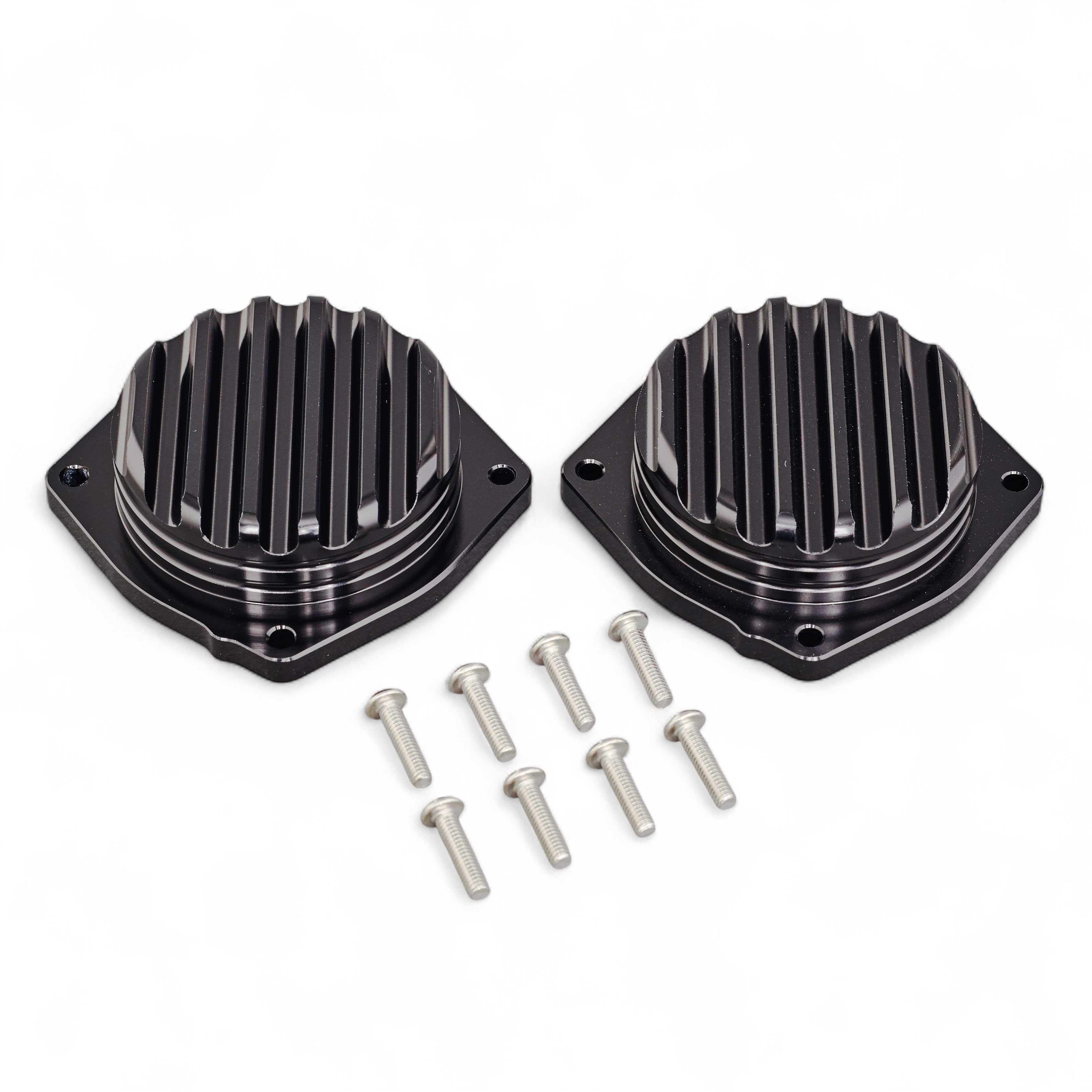 Finned Slide Covers for Honda Shadow VT600 and VT750