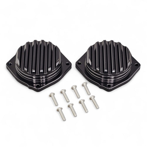Finned Slide Covers for Honda Shadow VT600 and VT750
