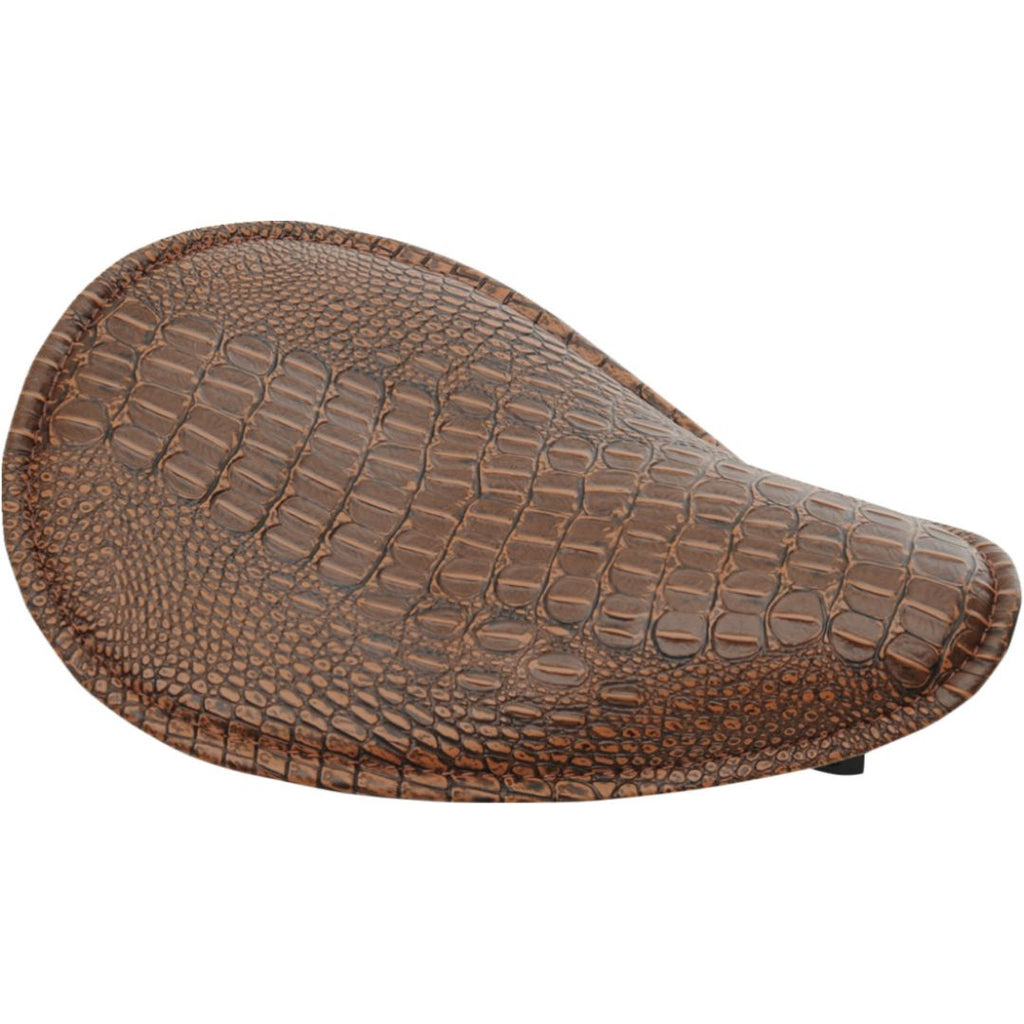Spring Solo Seat - Small Low Profile - Alligator/Brown Stitching