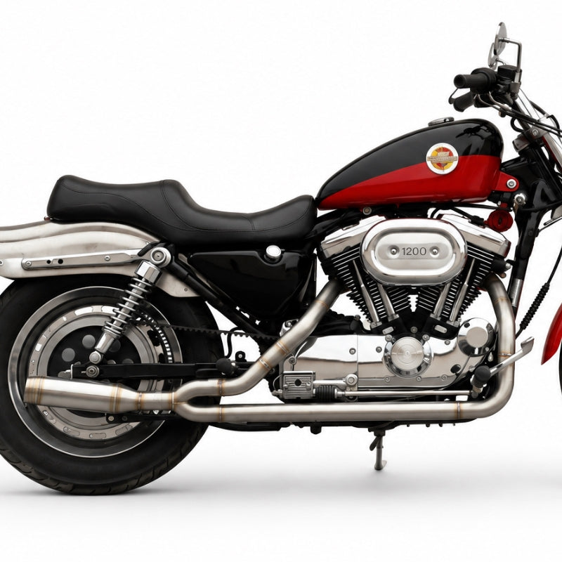 Stubby Can 2-1 Stainless Exhaust - Harley-Davidson Sportster (88-06)