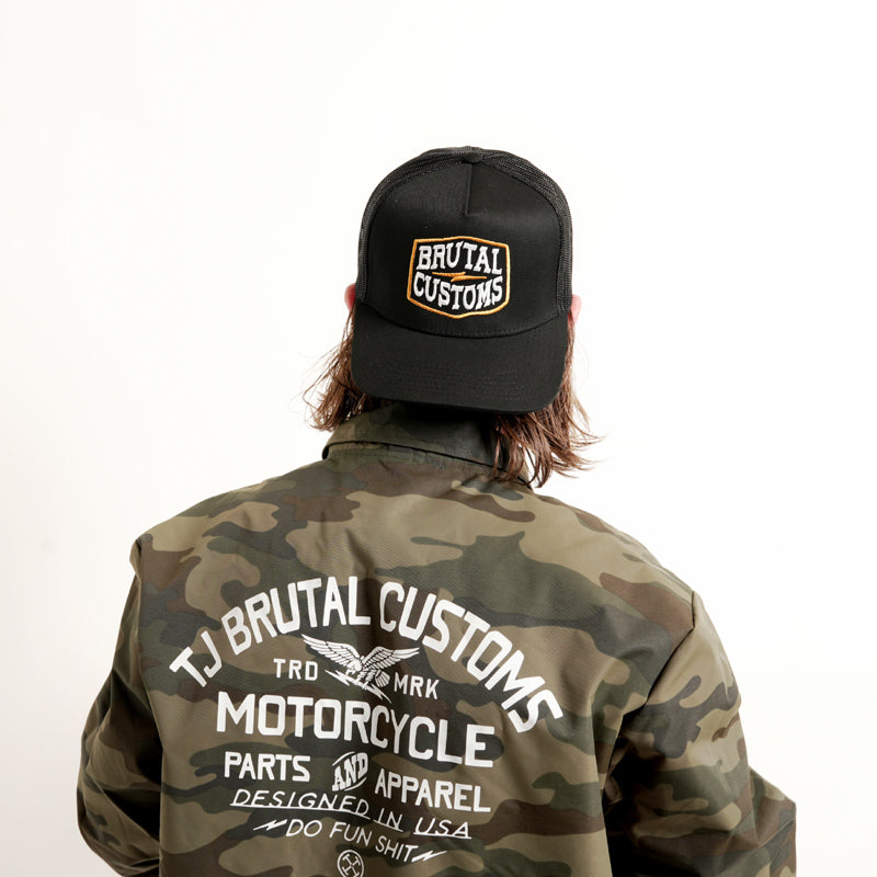 TJ Brutal Customs Badge of Honor Trucker Hat