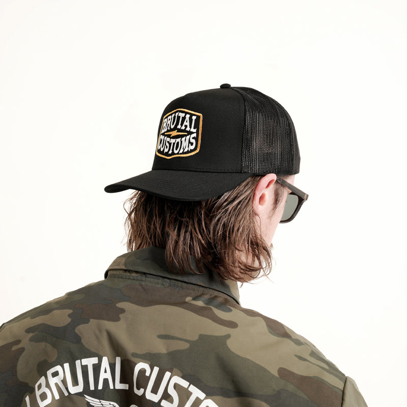 TJ Brutal Customs Badge of Honor Trucker Hat