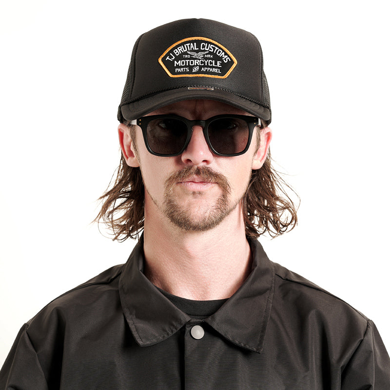 TJ Brutal Customs Shop Stop Trucker Hat with Patch