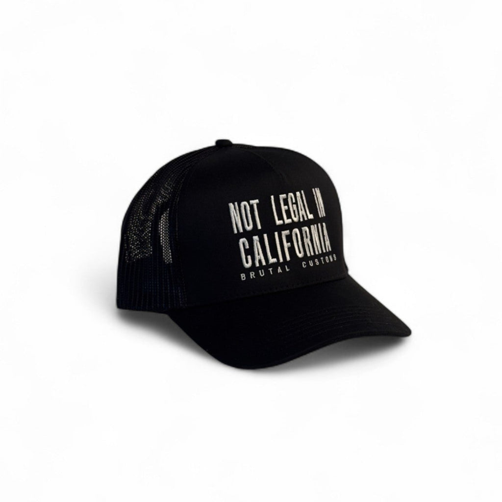 TJ Brutal Customs "Not Legal In California" Trucker Hat