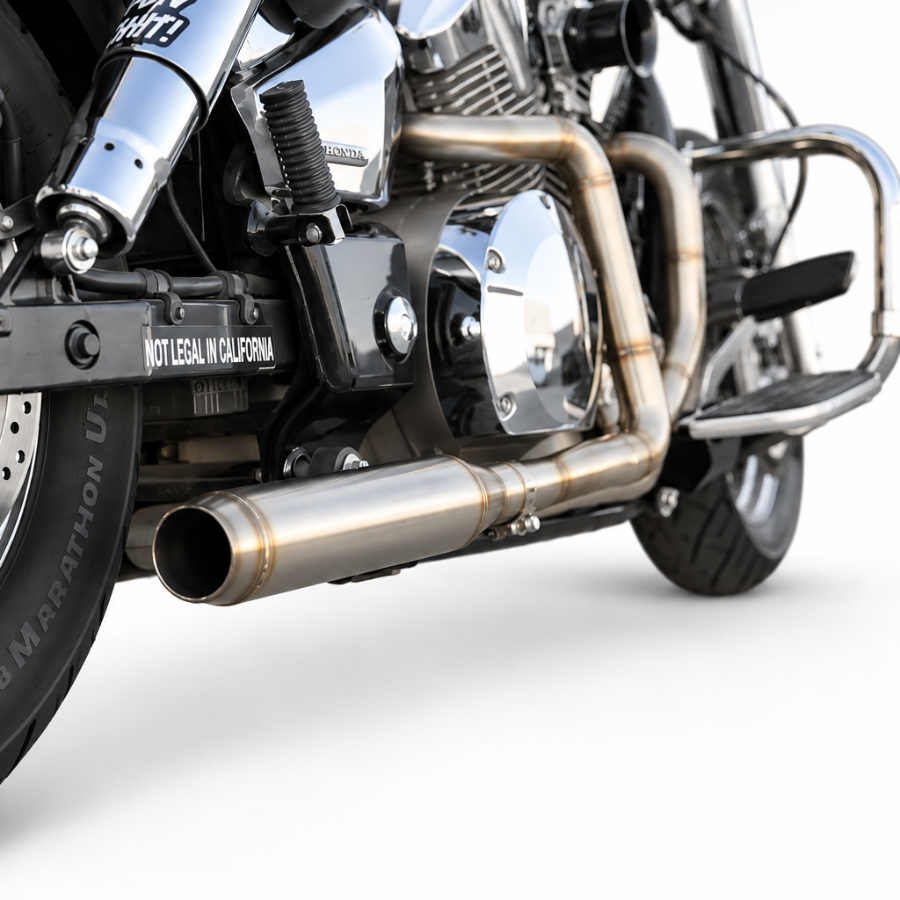 Brutal PRO 2-1 Performance Stainless Exhaust + Modular Muffler - Honda VTX1300