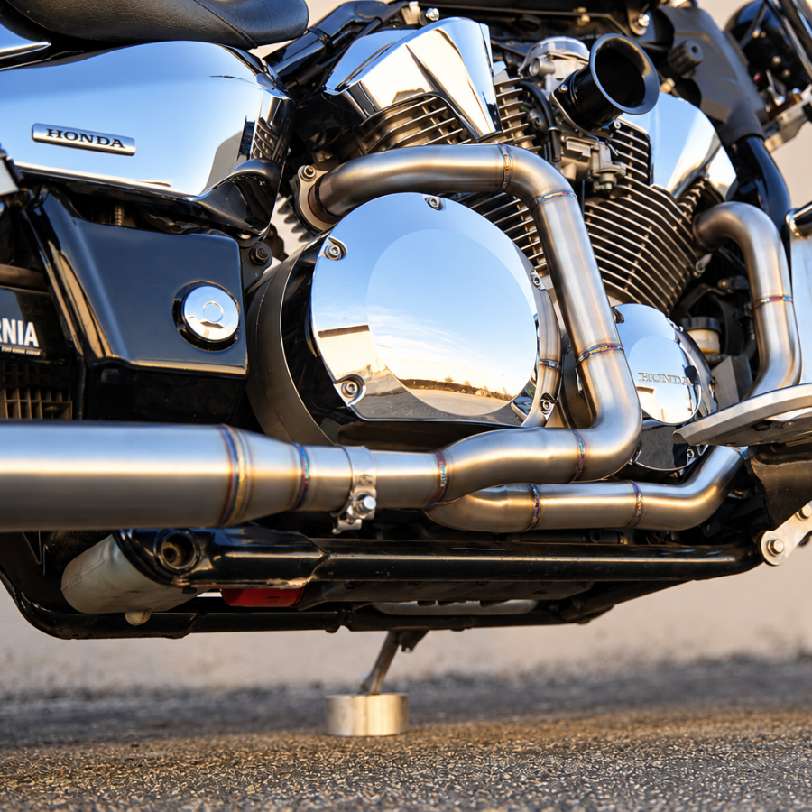 Brutal PRO 2-1 Performance Stainless Exhaust + Modular Muffler - Honda VTX1300