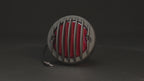 Motorcycle Tail Light - Satin Black Finned LED 12V