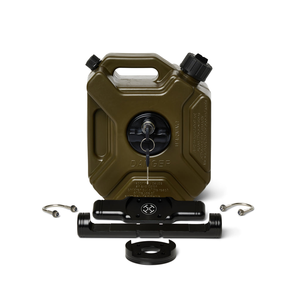 3L Lockable Jerry Can + Sissy Bar Mount
