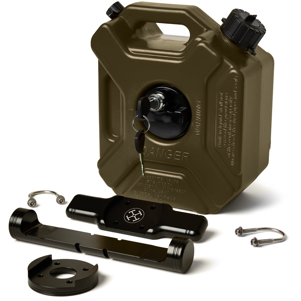 3L Lockable Jerry Can + Sissy Bar Mount