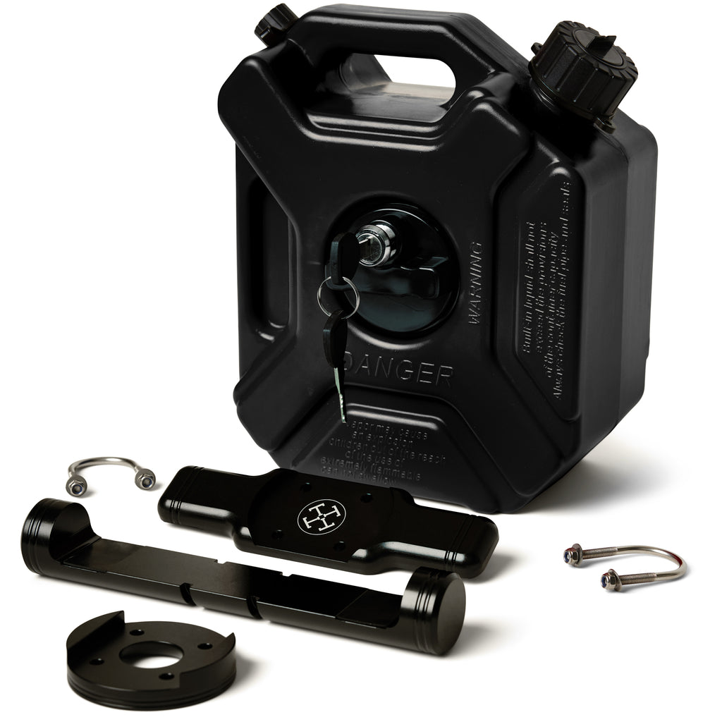 3L Lockable Jerry Can + Sissy Bar Mount