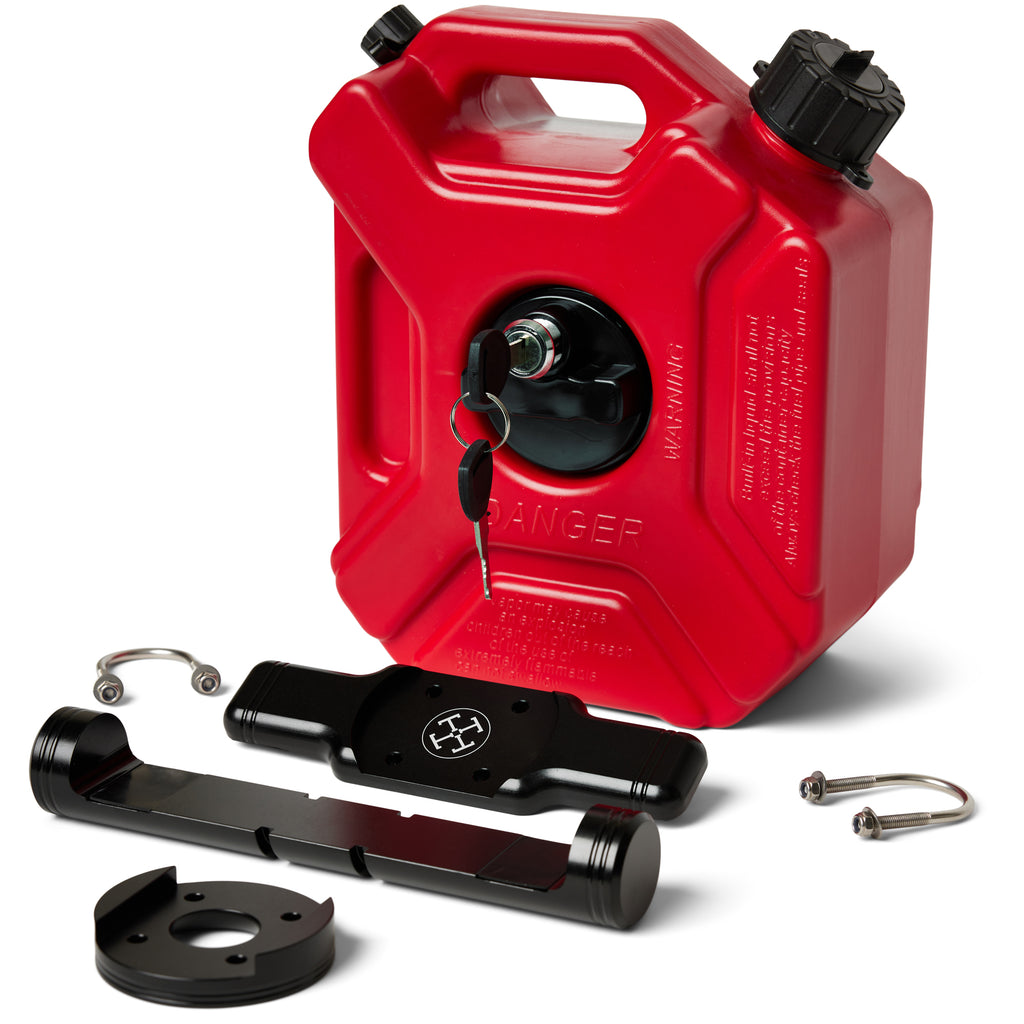 3L Lockable Jerry Can + Sissy Bar Mount