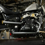 HI-LO Drag Exhaust for Honda Shadow VT750 - 2004 & Newer Aero Phantom Spirit - Cerakote Black