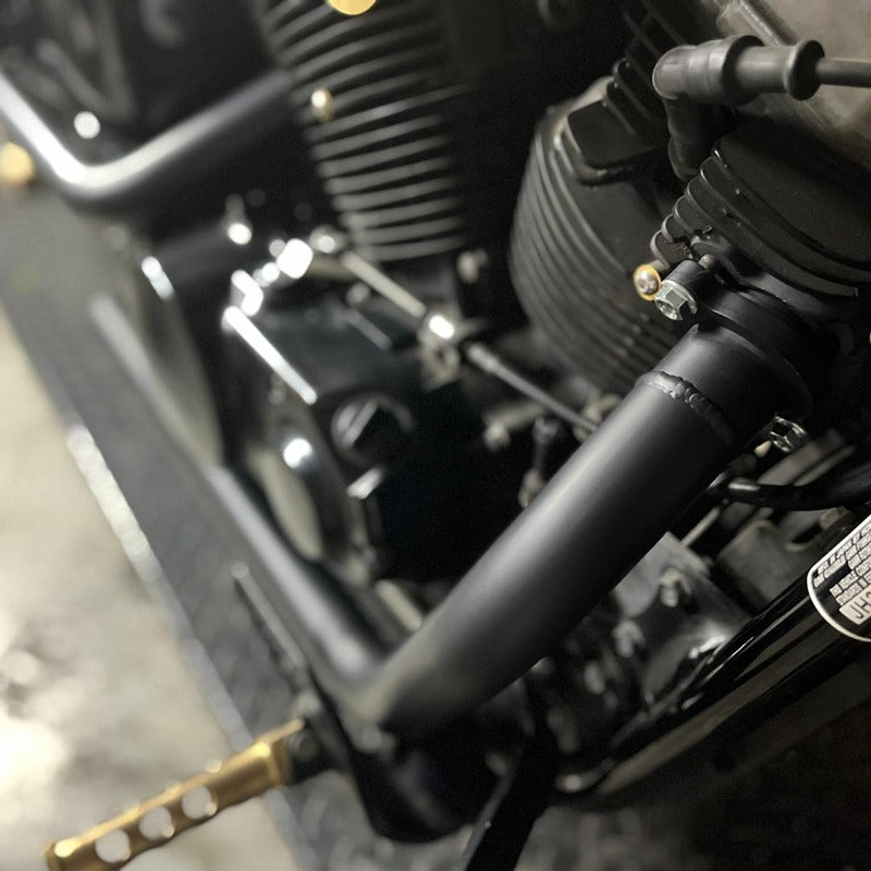 HI-LO Drag Exhaust for Honda Shadow VT750 - 2004 & Newer Aero Phantom Spirit - Cerakote Black