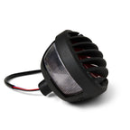 Motorcycle Tail Light - Satin Black Finned LED 12V