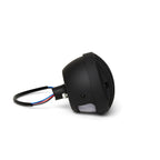 Motorcycle Tail Light - Satin Black Finned LED 12V