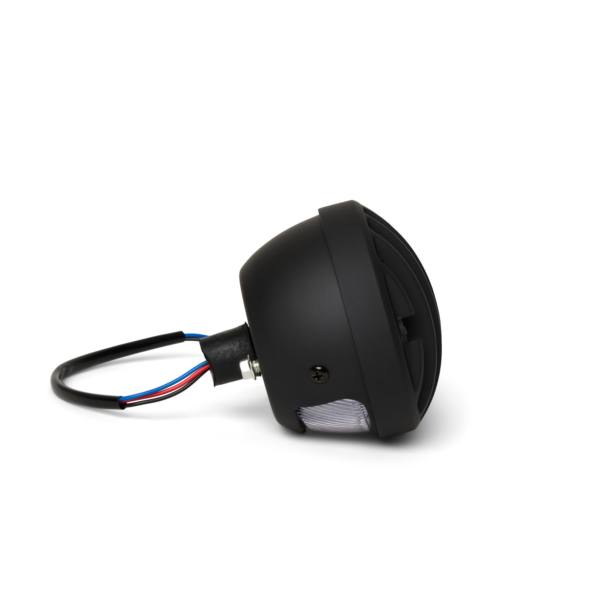 Motorcycle Tail Light - Satin Black Finned LED 12V