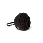 Motorcycle Tail Light - Satin Black Finned LED 12V