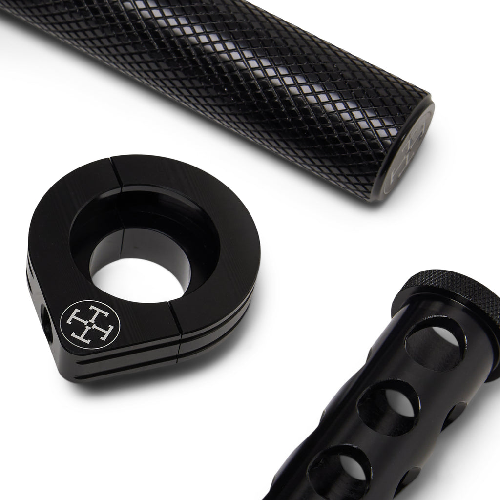 THE BLACK BOX - Complete Controls Kit - Grips, Pegs, Shifter, Brake Peg, Throttle Assembly & Carb Shield