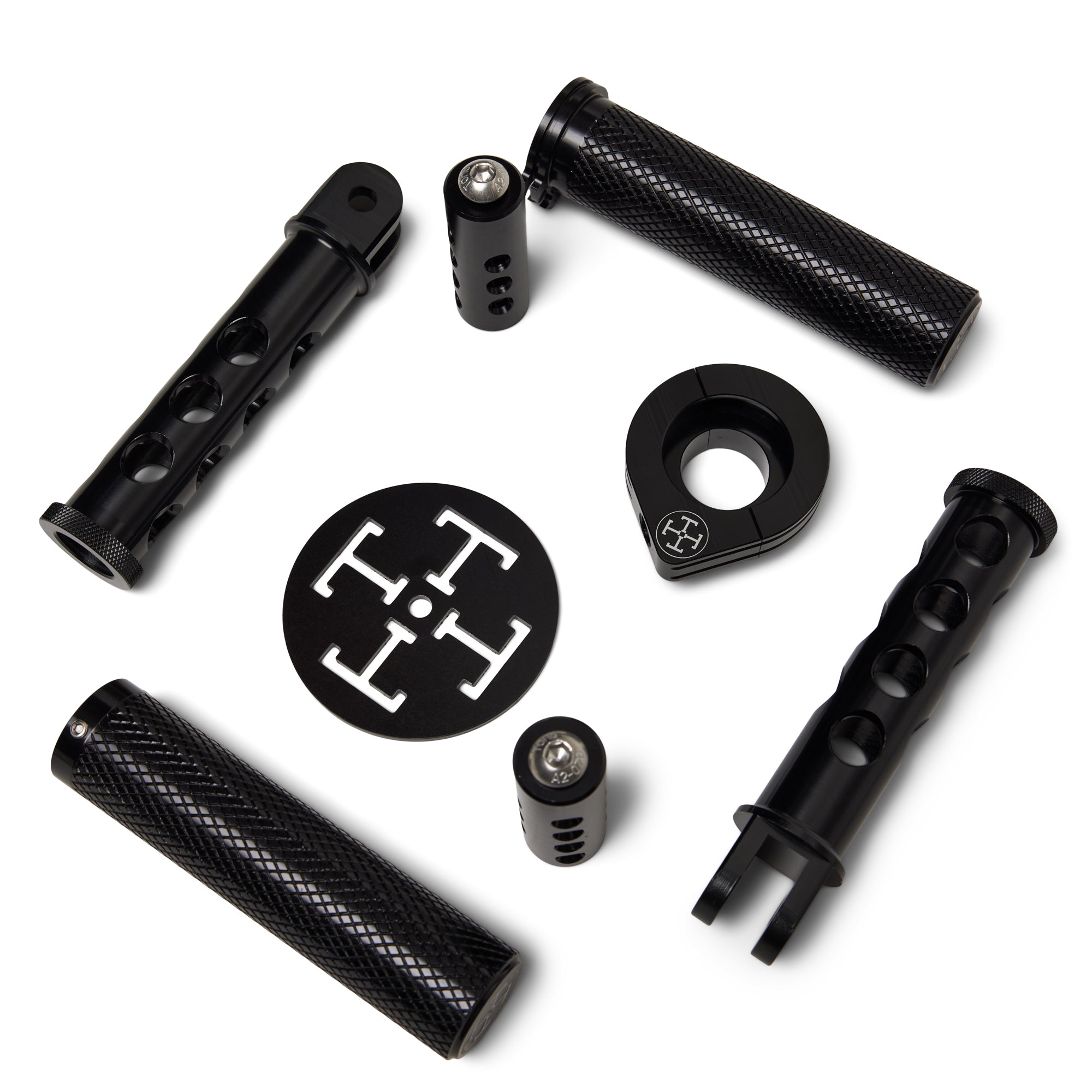 THE BLACK BOX - Complete Controls Kit - Grips, Pegs, Shifter, Brake Peg, Throttle Assembly & Carb Shield