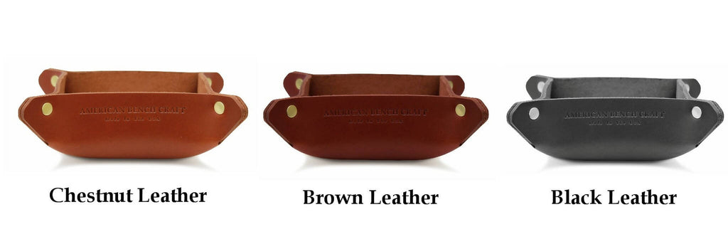 Leather Change Tray, Chestnut